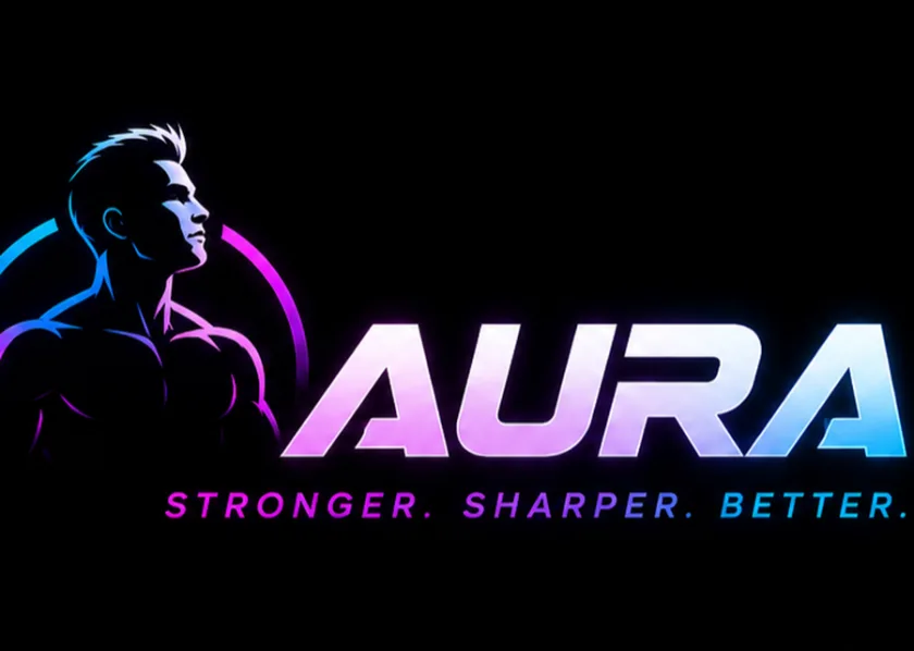 AURA logo: Stronger. Sharper. Better.